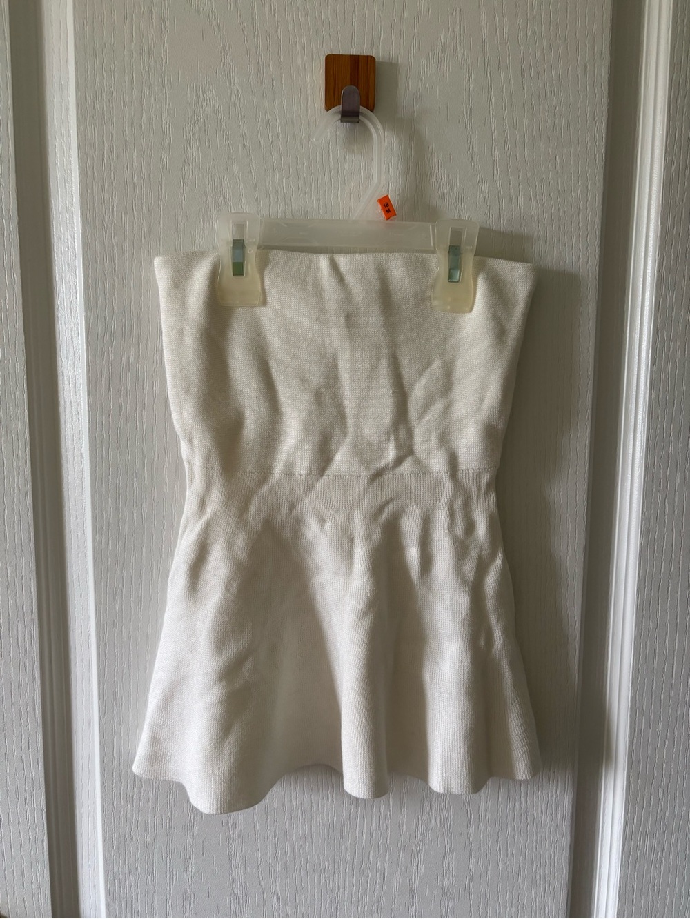 Dynamite White Peplum Tube Top
